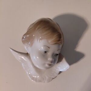 Lladro Cream and White Angel Bust